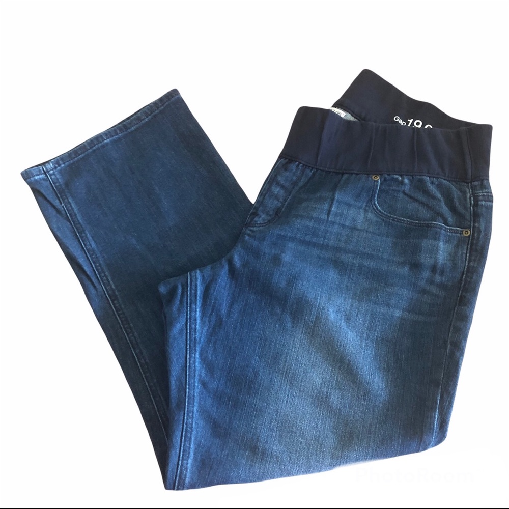 Gap Maternity Capri Jeans 33 16 Straight Leg Demi Panel Size XL